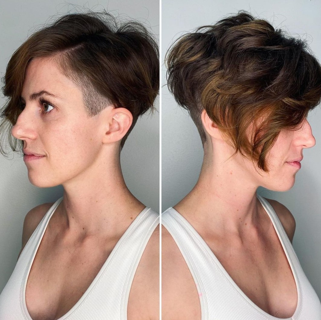 Edgy Wavy Undercut Pixie