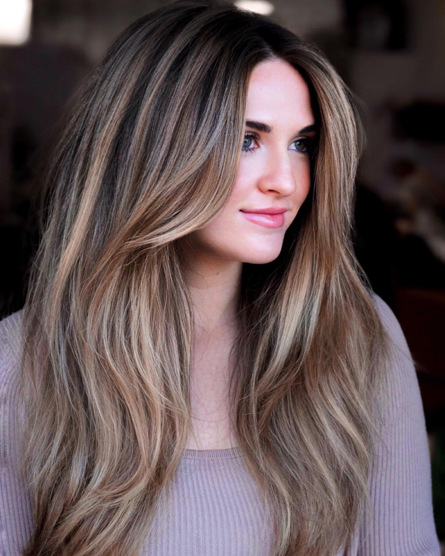 Thick Choppy Bronde Balayage Hairstyle