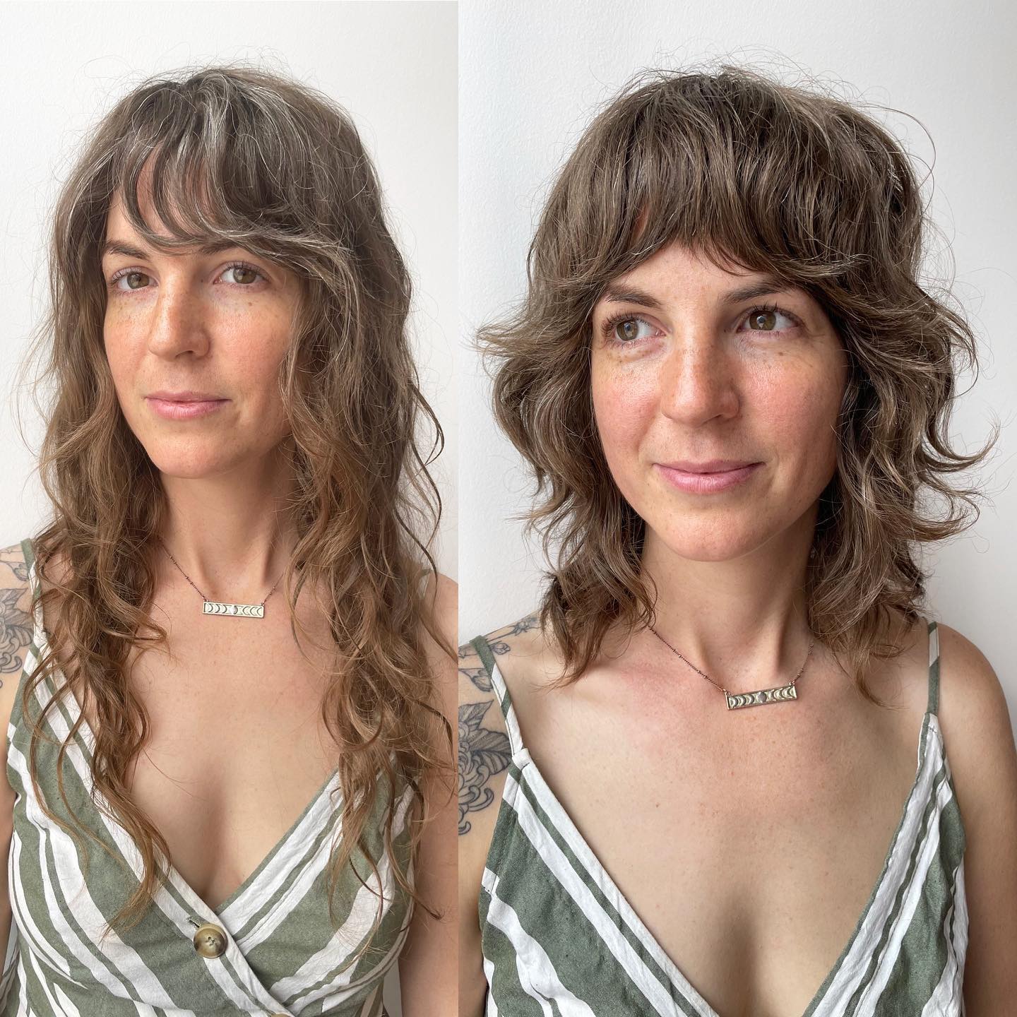 Collarbone Shag Cut for Wavy Hair