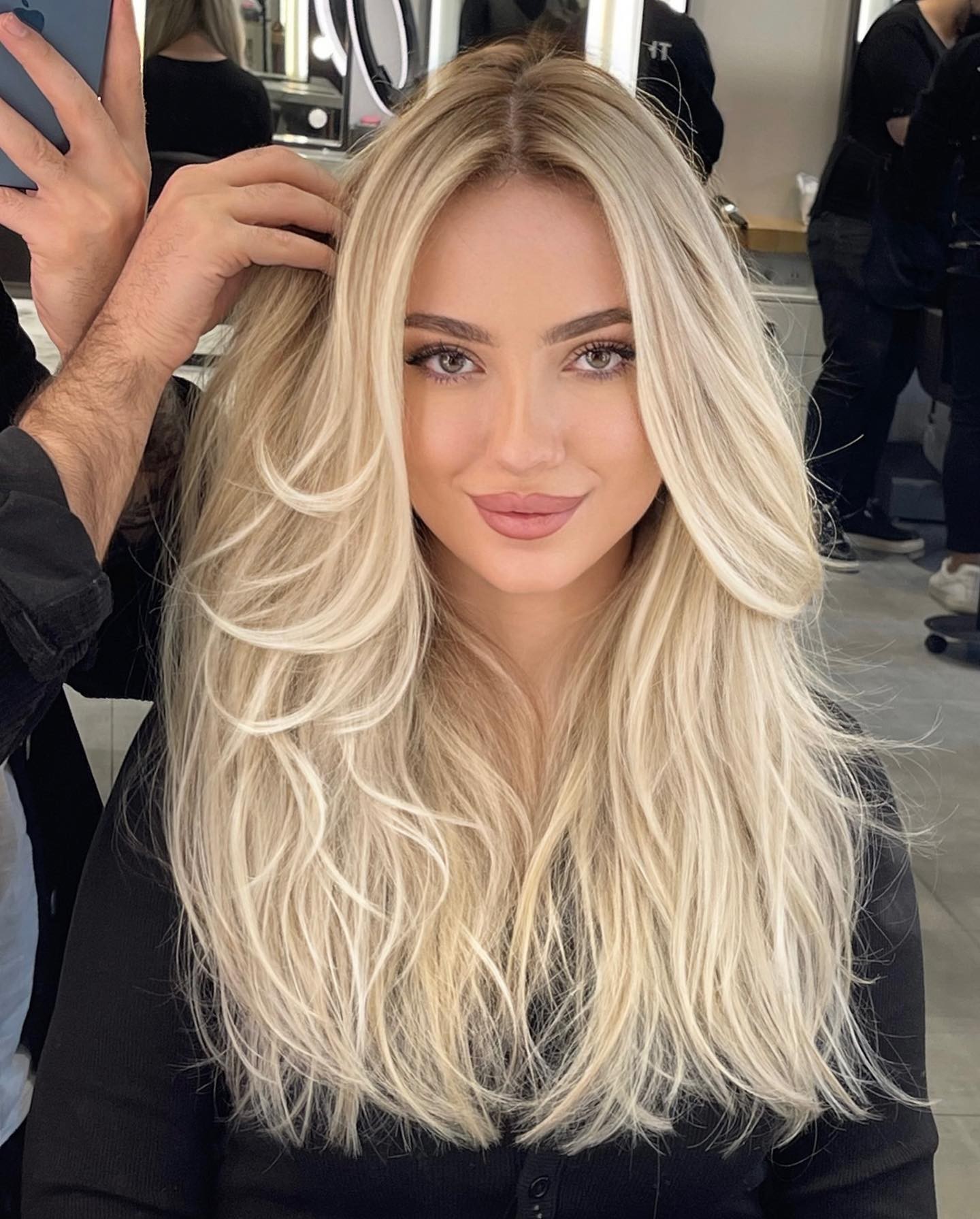 Long Fine Blonde Hair with Layers