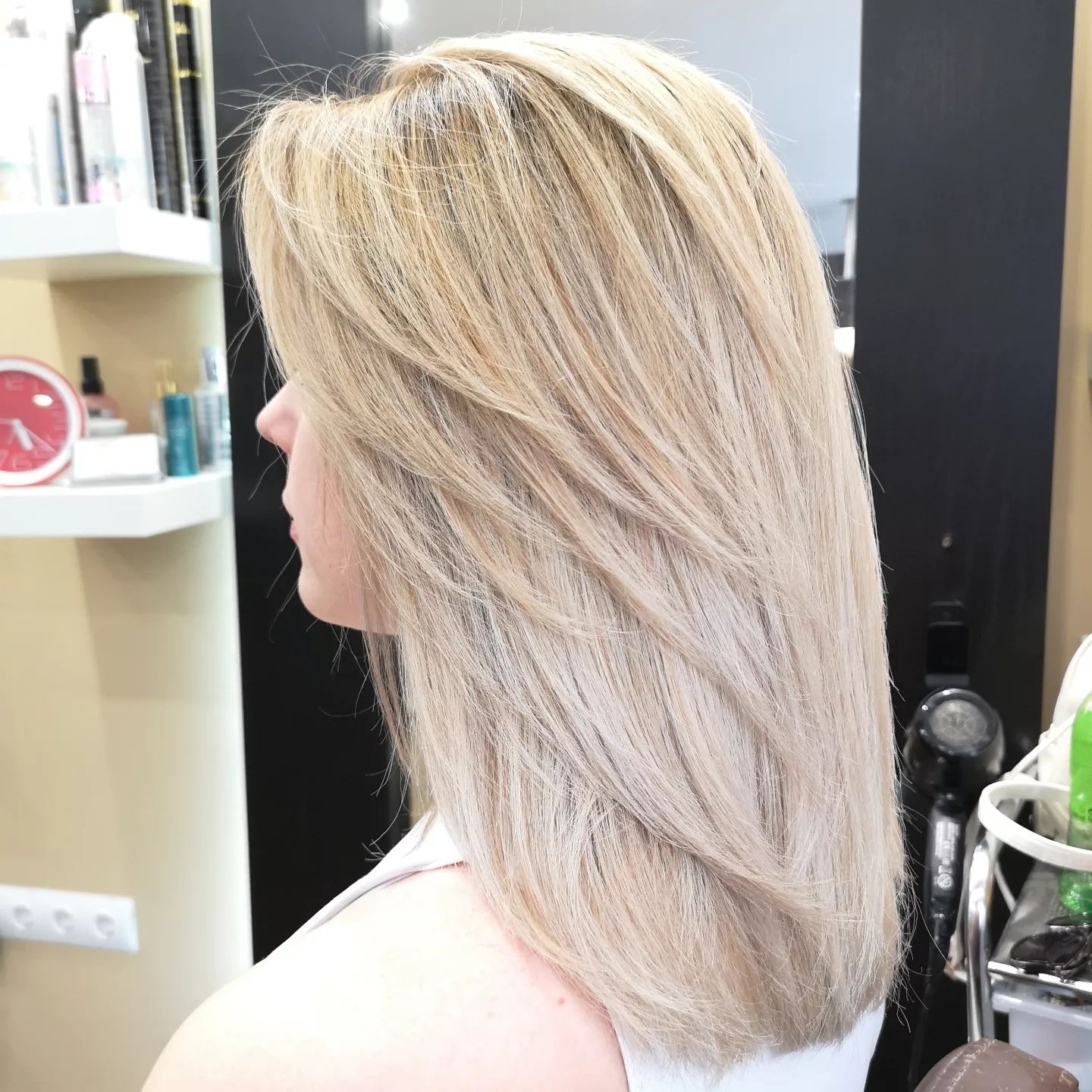 Blunt Midi Cut with Angled Layers